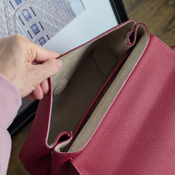 Longchamp Roseau Cherry Red Crossbody - Picture 6 of 9